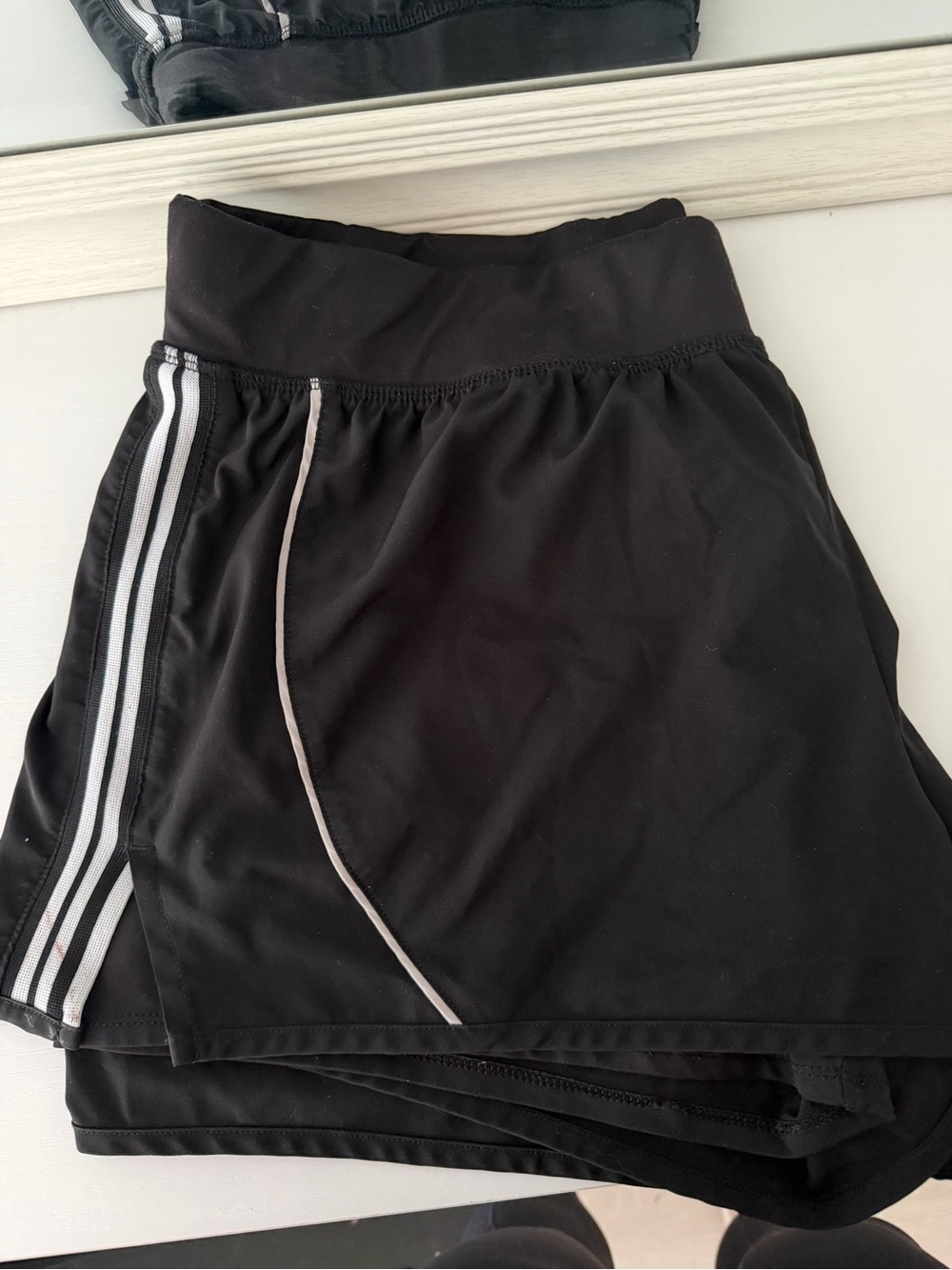 Avia Black Skort with White Stripe Accent